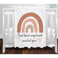 God Knew My Heart Needed You, Rainbow Baby Blanket, Neutral Boho Nursery, Coming Home Newborn Gift | Etsy (US)