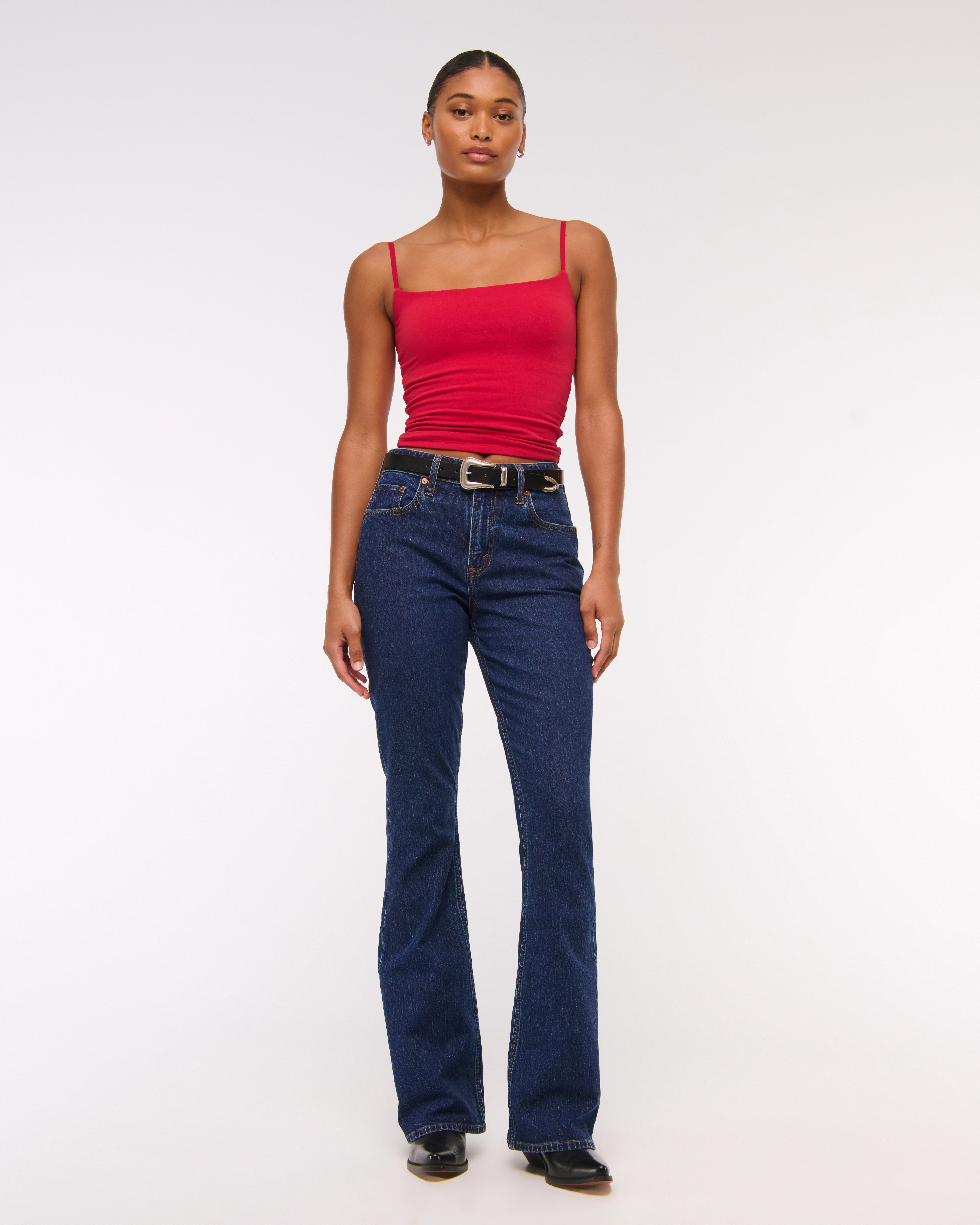 Curve Love Mid Rise Bootcut Jean | Abercrombie & Fitch (US)