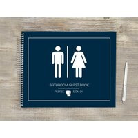 Bathroom Guest Book, Guestbook, Custom Personalized Book - Icon | Etsy (US)