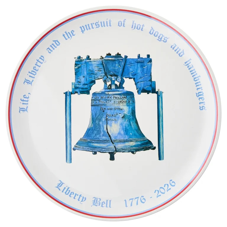 Sheila Bridges Philadelphia Collection Liberty Bell Melamine 14.25" Serving Platter | Walmart (US)