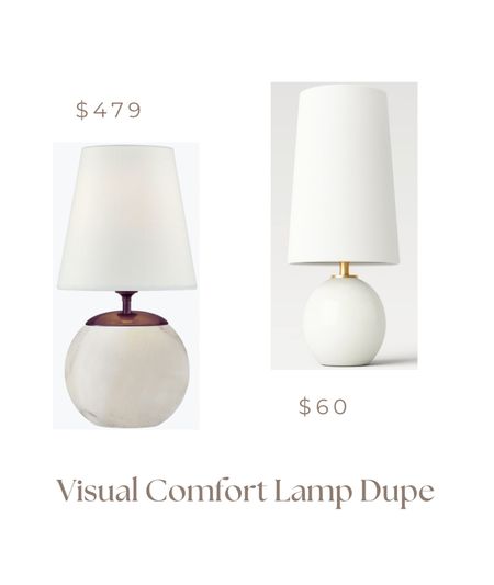 This product photo of the Target lamp really does not do it justice. (See my previous post for a pic of the actual lamp on the shelf.) But it’s such a good dupe for 1/8 of the price of Visual Comfort! Both options are so gorgeous. 😍

#LTKunder100 #LTKFind #LTKhome