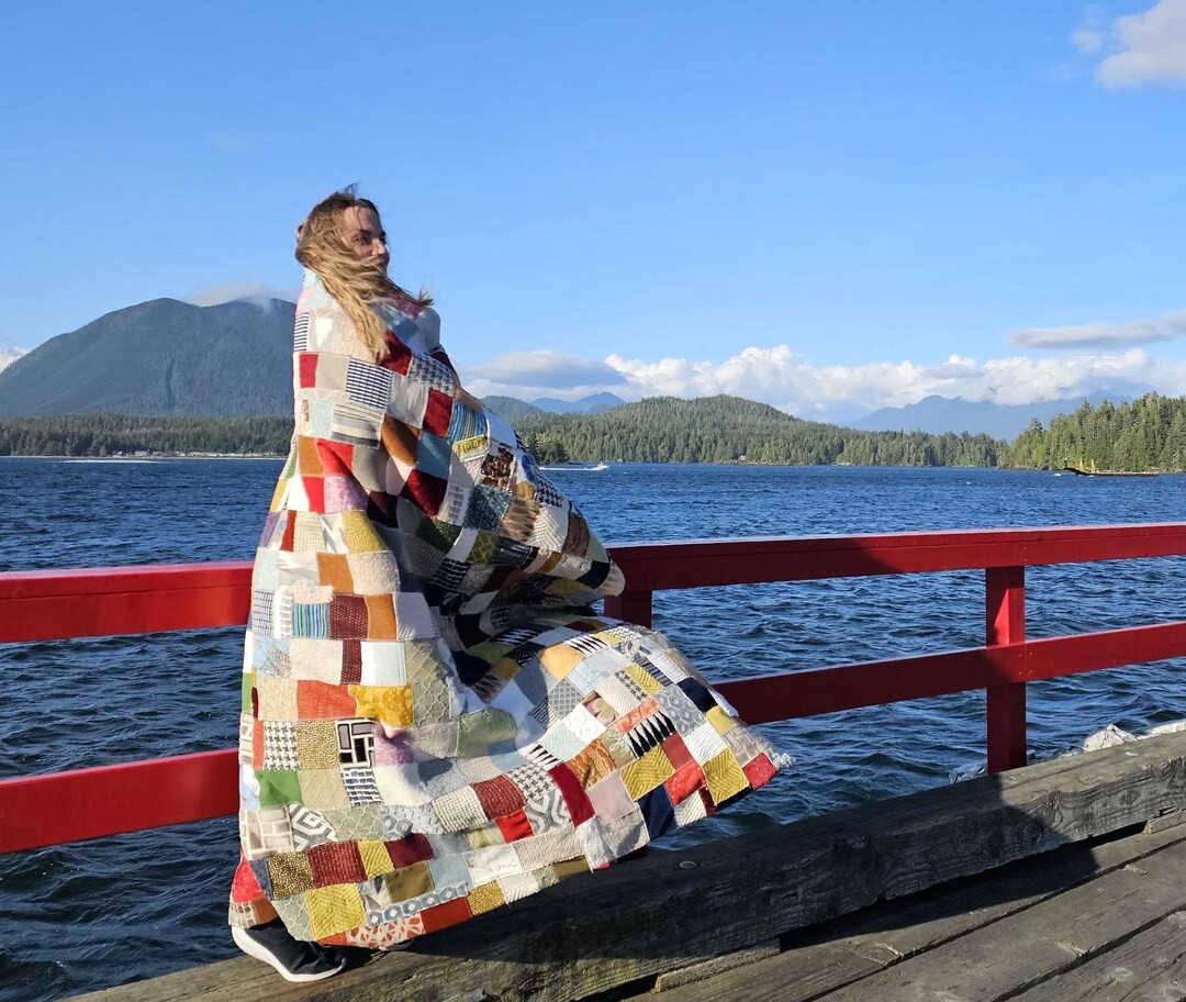 Heavy, Thick Patchwork Quilt With Cover Bag, High Quality Textile, Red, Decorative, Red Patterns,... | Etsy (US)