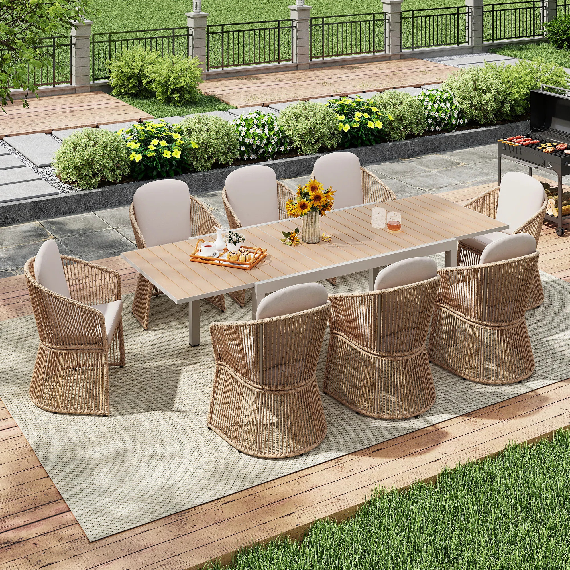 Outdoor Patio 8-person Dining Set | Wayfair North America