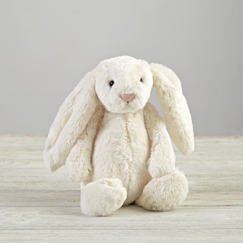 Jellycat White Bunny Stuffed Animal + Reviews | Crate and Barrel | Crate & Barrel