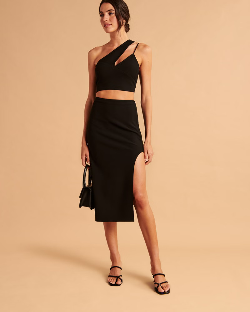 Asymmetrical One-Shoulder Set Top | Abercrombie & Fitch (US)