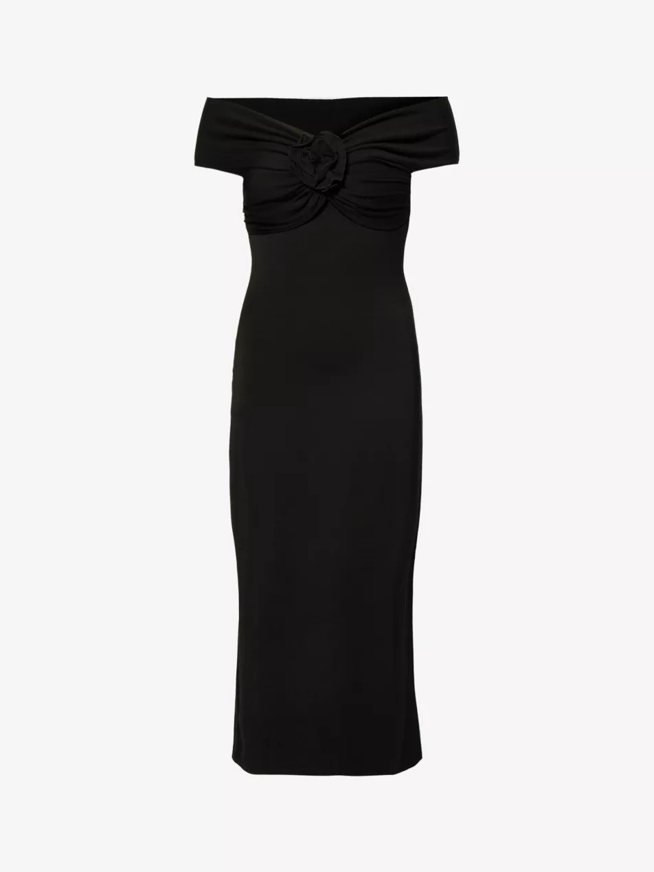 Fiorello V-neck stretch-jersey maxi dress | Selfridges