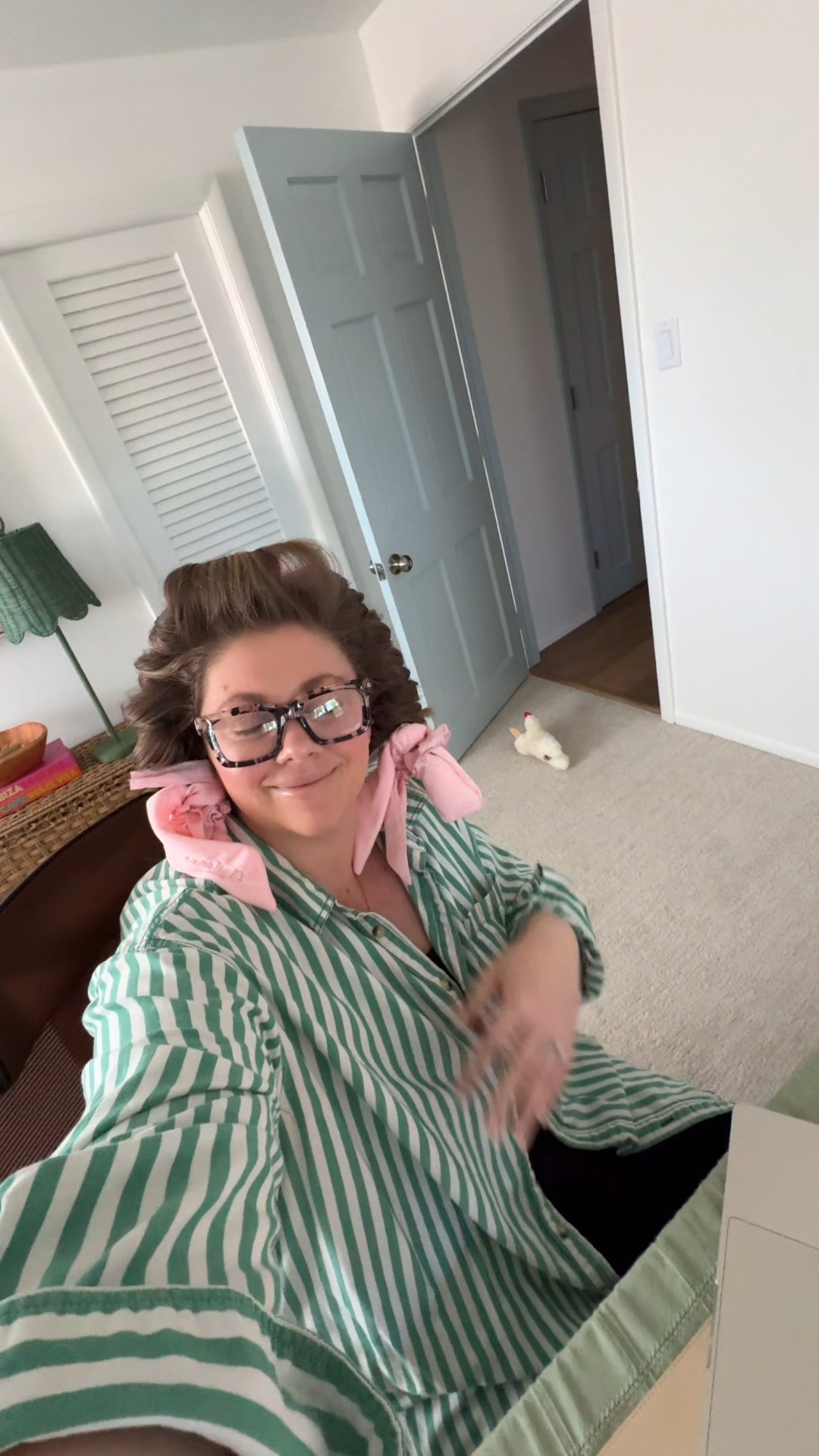 Heatless curl routine! 

I blow out my hair (when wet) and add in some dae styling cream. I use a round brush “blow dryer” to ensure my hair is smooth  

Roll your front piece up with a curler for an extra lift. After placing the heatless curl band in add texture spray to hair. 

#LTKBeauty #LTKFindsUnder50 #LTKselfcare