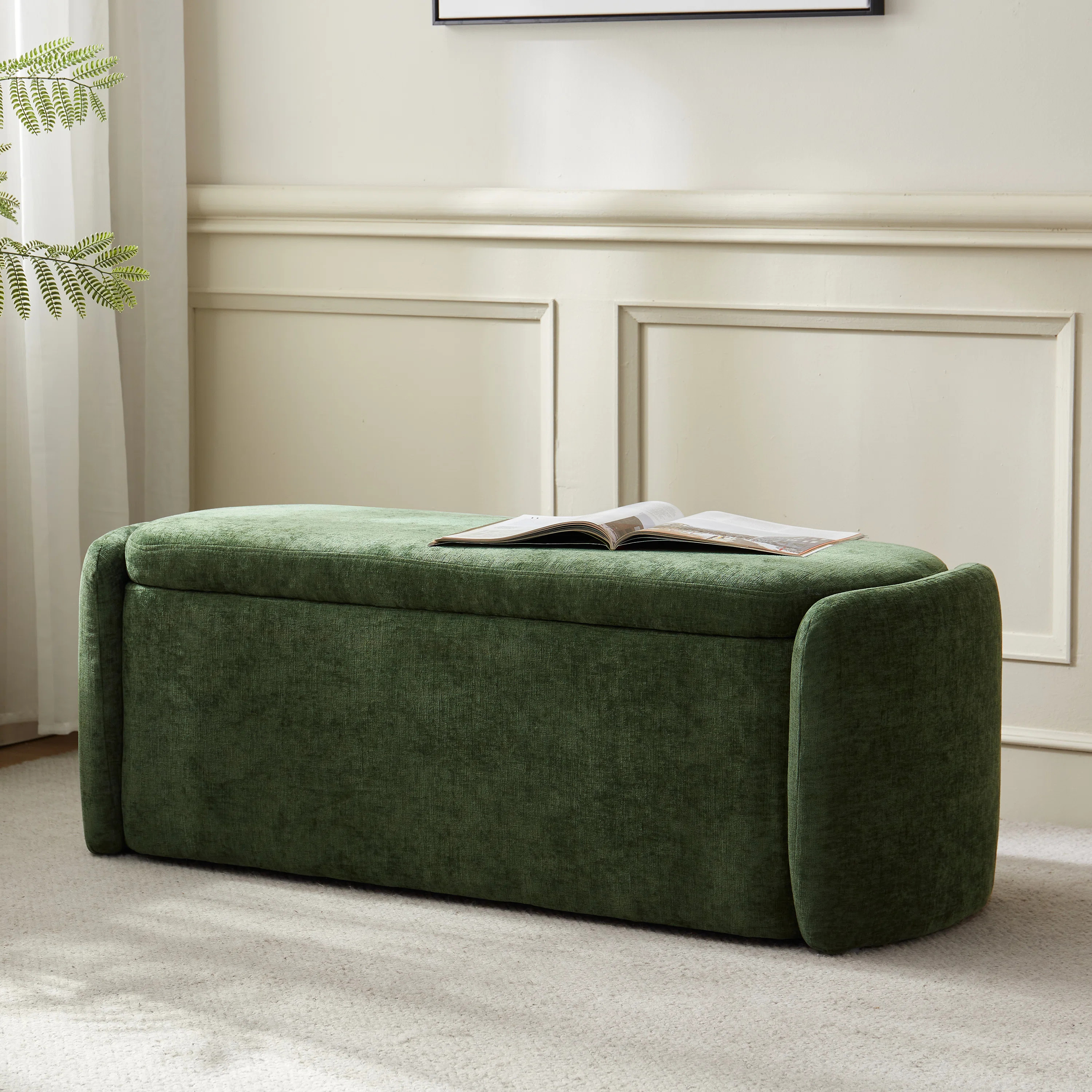 Stana Upholstered Storage Ottoman Bench with Large Hidden Storage | Wayfair North America