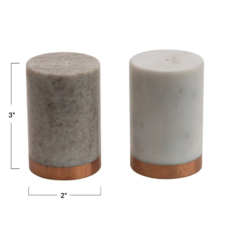 Marble Salt And Pepper Shaker Set | Wayfair North America