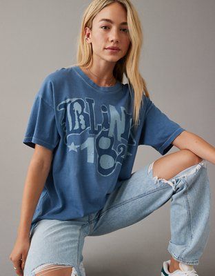 AE Oversized Blink-182 Graphic Tee | American Eagle Outfitters (US & CA)