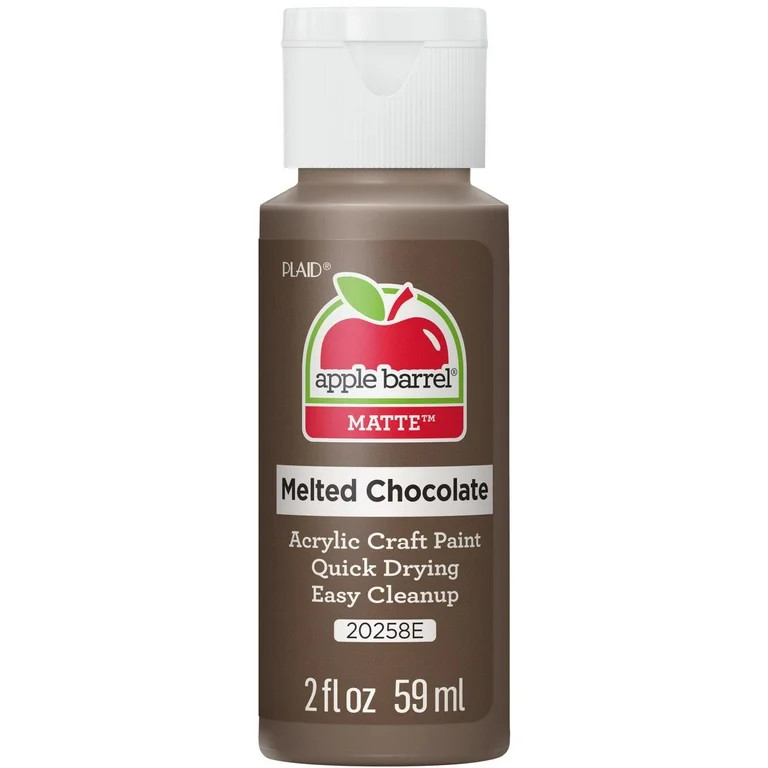 Apple Barrel Acrylic Craft Paint, Matte Finish, Melted Chocolate, 2 fl oz | Walmart (US)