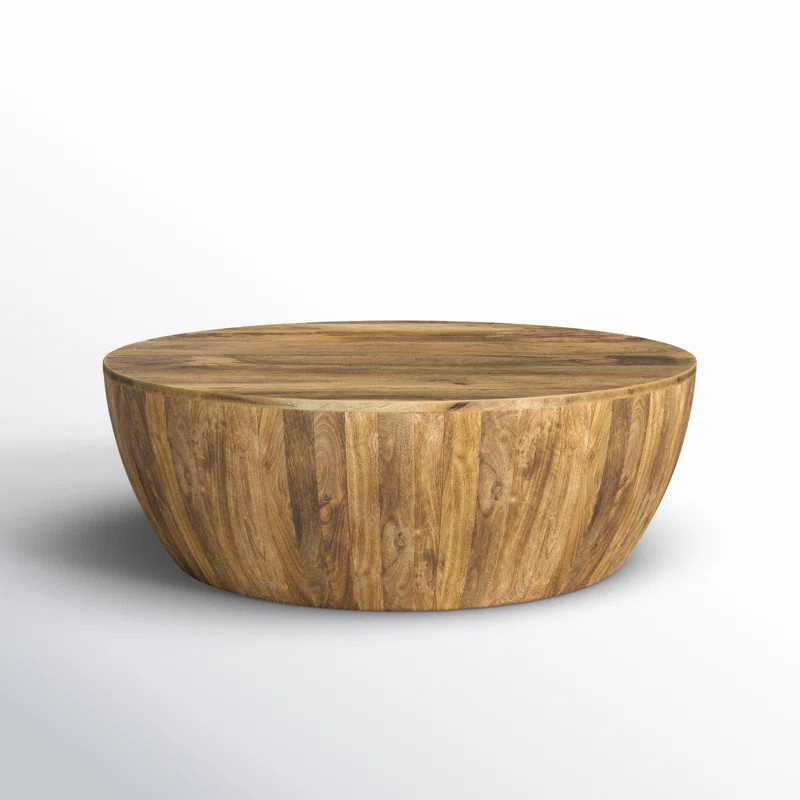 Vivenne Mango Wood Drum Coffee Table | Wayfair North America