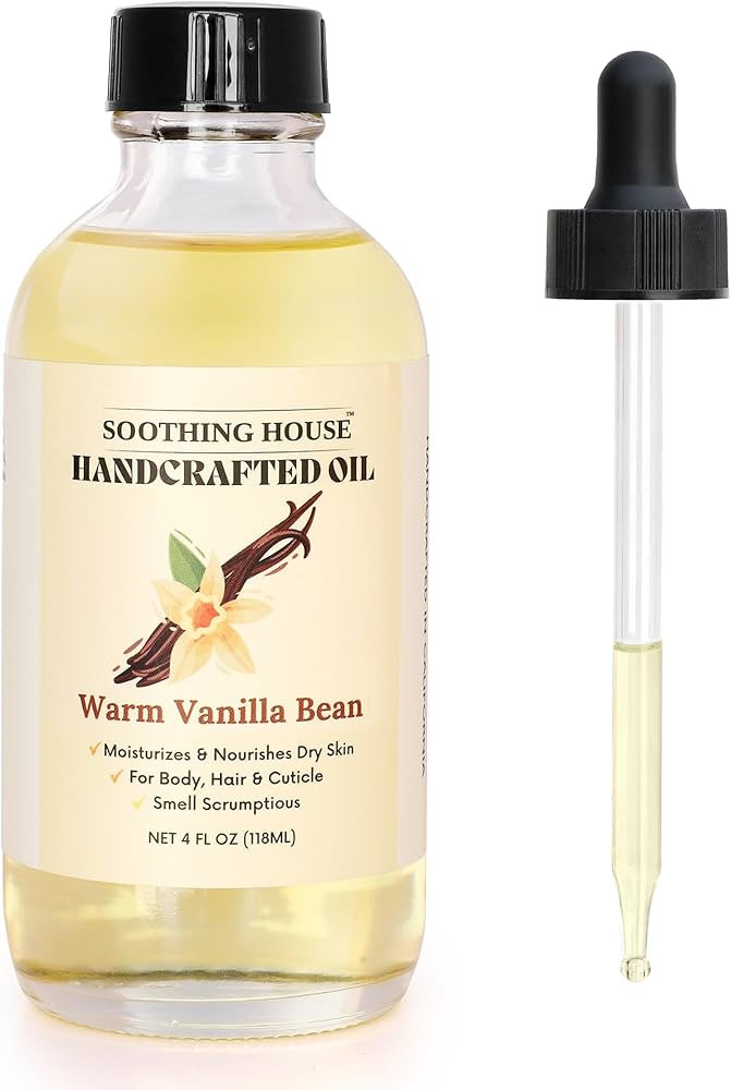 Soothing House Warm Vanilla Bean Body Oil - Moisturizing Body Oil for Soft, Glowing Skin with Alm... | Amazon (US)