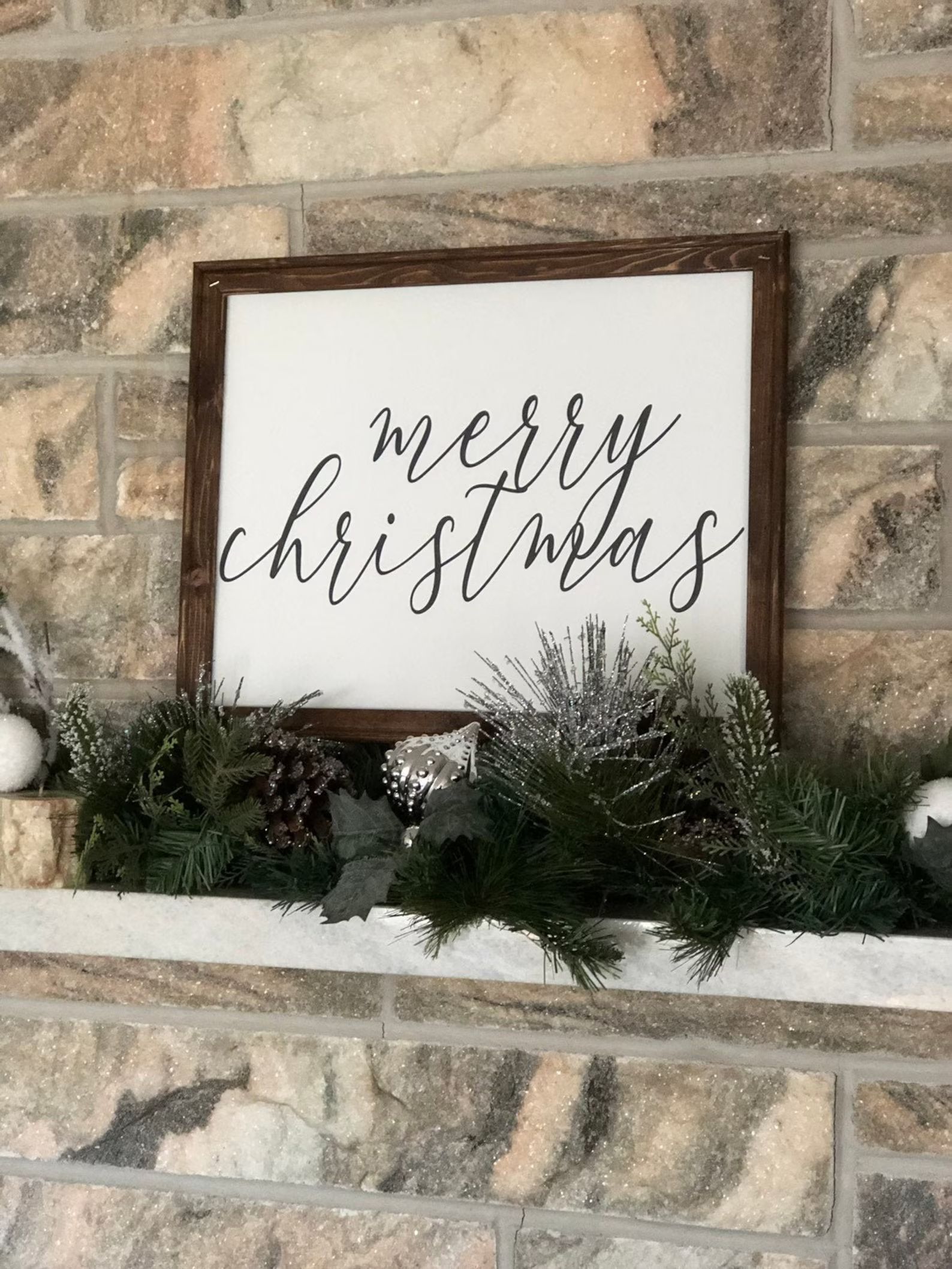 Merry Christmas Sign | Rustic Holiday Decor | Holiday Sign | Christmas Canvas | Rustic Christmas ... | Etsy (US)