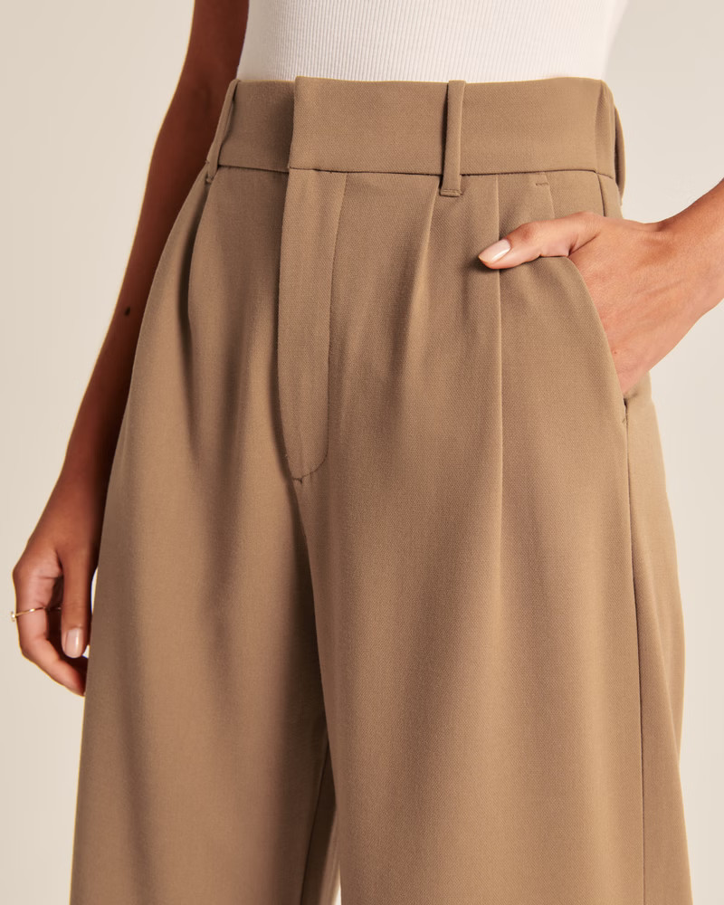 Tailored Wide Leg Pants | Abercrombie & Fitch (US)