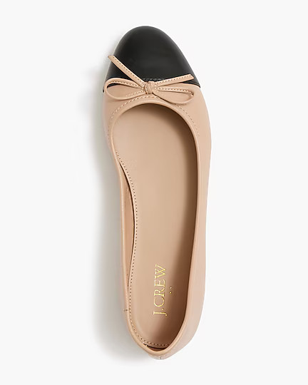 Ballet flats with cap toe | J.Crew Factory