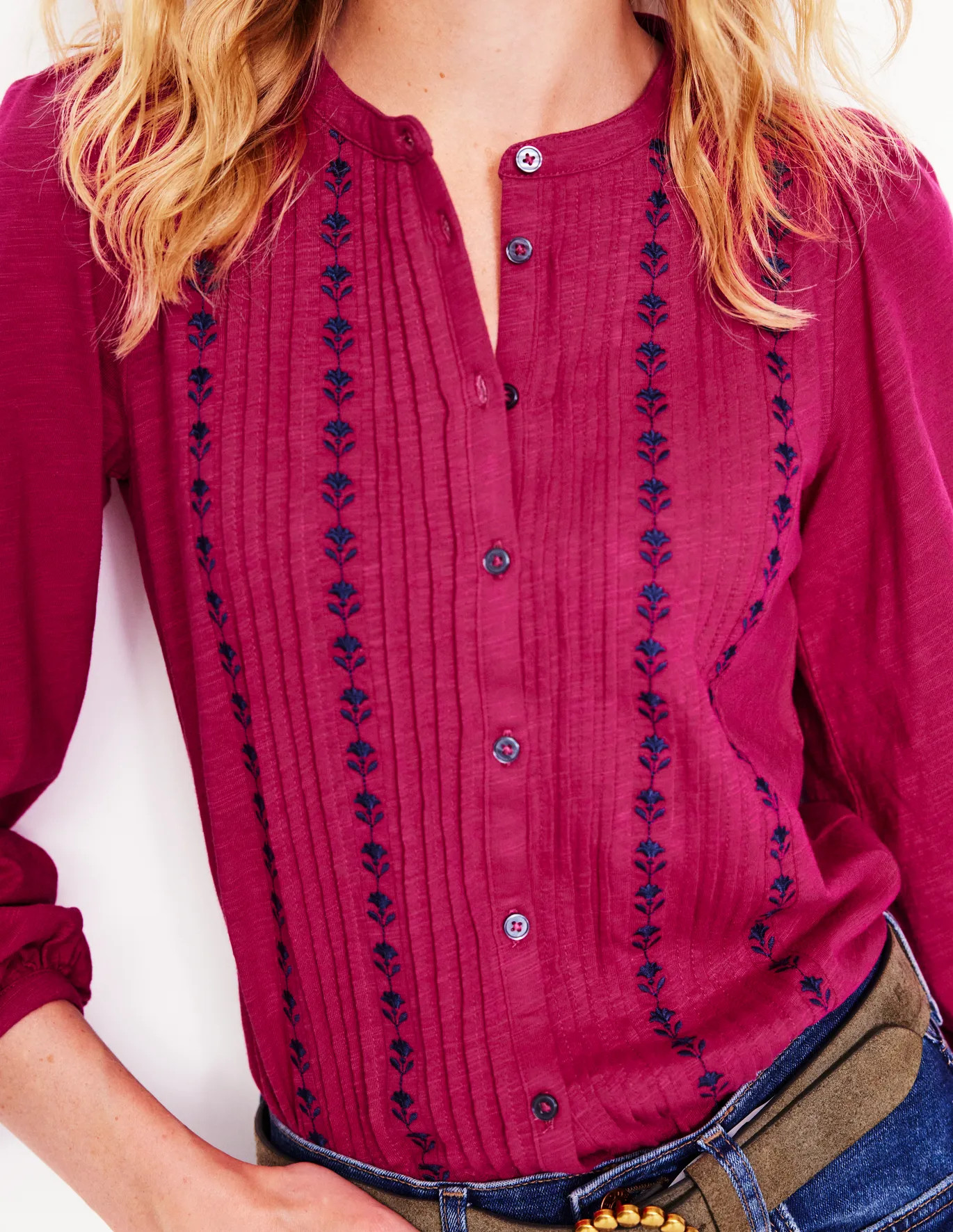 Marina Embroidered Shirt | Boden (US)