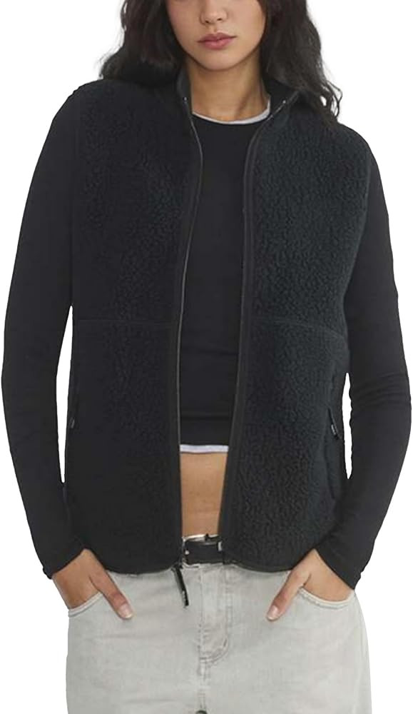 Trendy Fleece Vest Women Mock Neck Sleeveless Sherpa Jacket Full Zipper Overcoat Warm Outwear Gil... | Amazon (US)