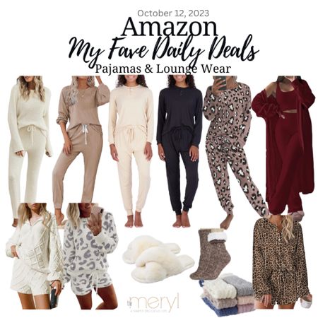 Amazon Deals 10.12.23 - Pajamas and Lounge Wear
Matching Sets Sleepwear Slippers Barefoot Dreams a dupe Skims Dupe

#LTKfindsunder50 #LTKstyletip #LTKSeasonal