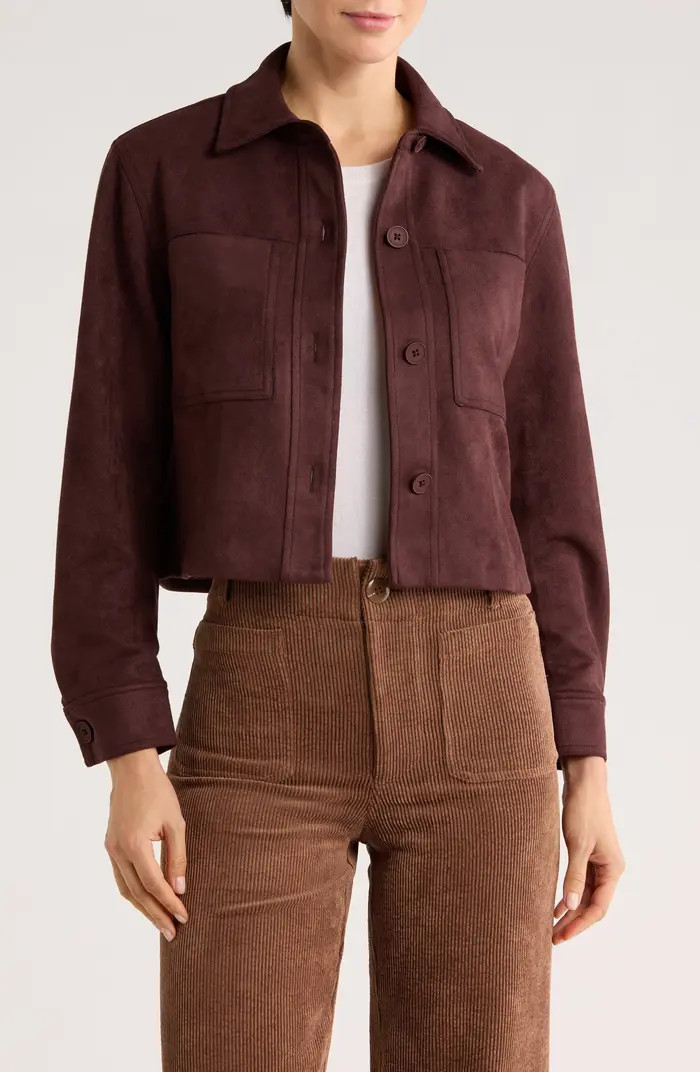 Crop Faux Suede Jacket | Nordstrom Rack