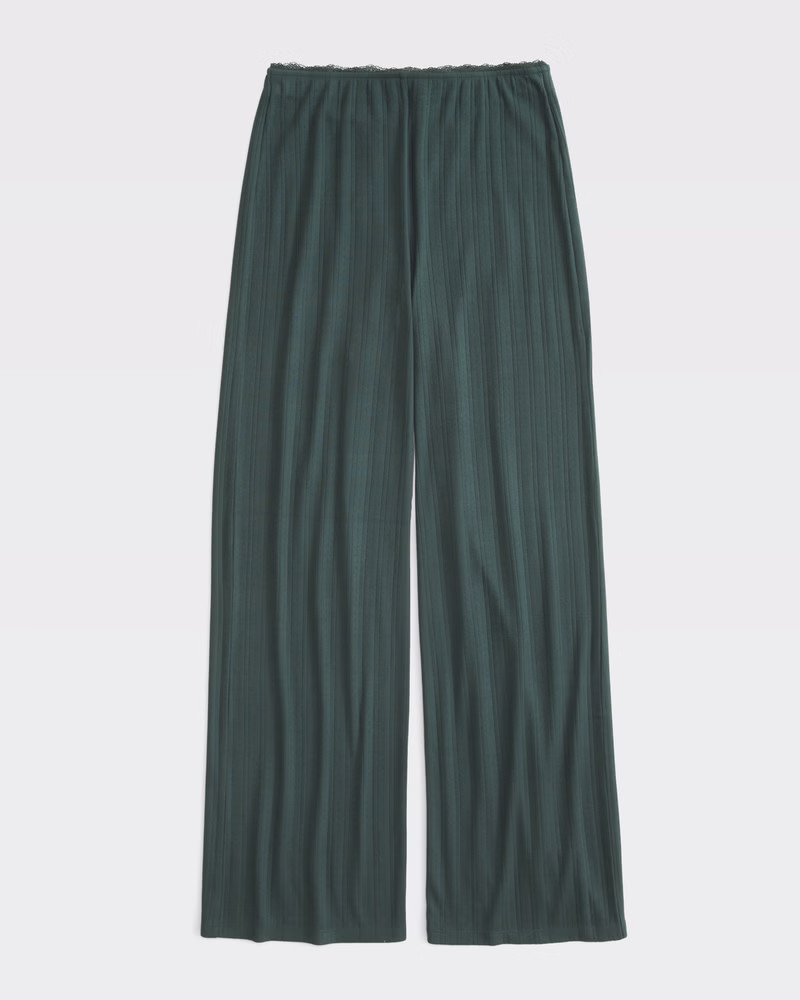 Pointelle Wide Leg Sleep Pant | Abercrombie & Fitch (US)