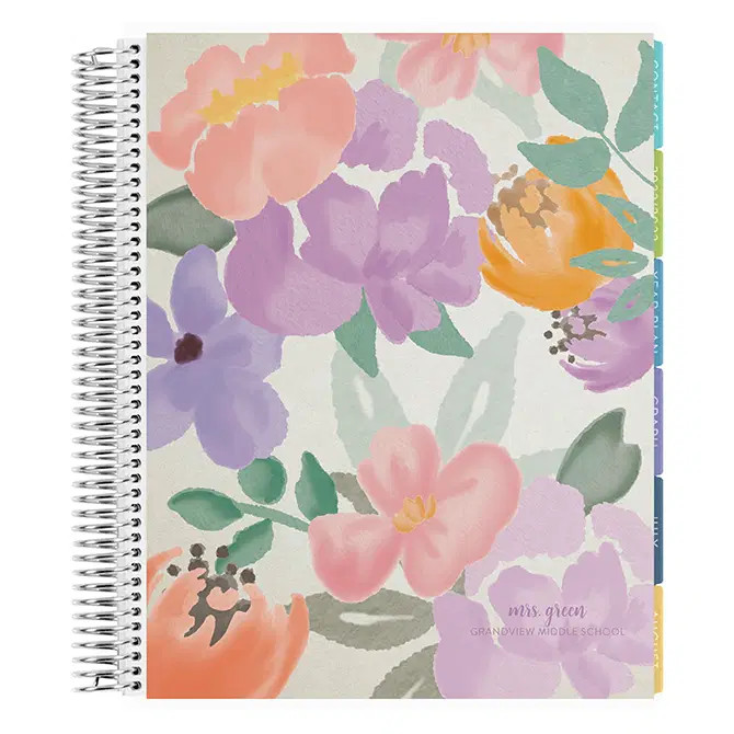 Watercolor Garden Teacher Lesson Planner | Erin Condren | Erin Condren