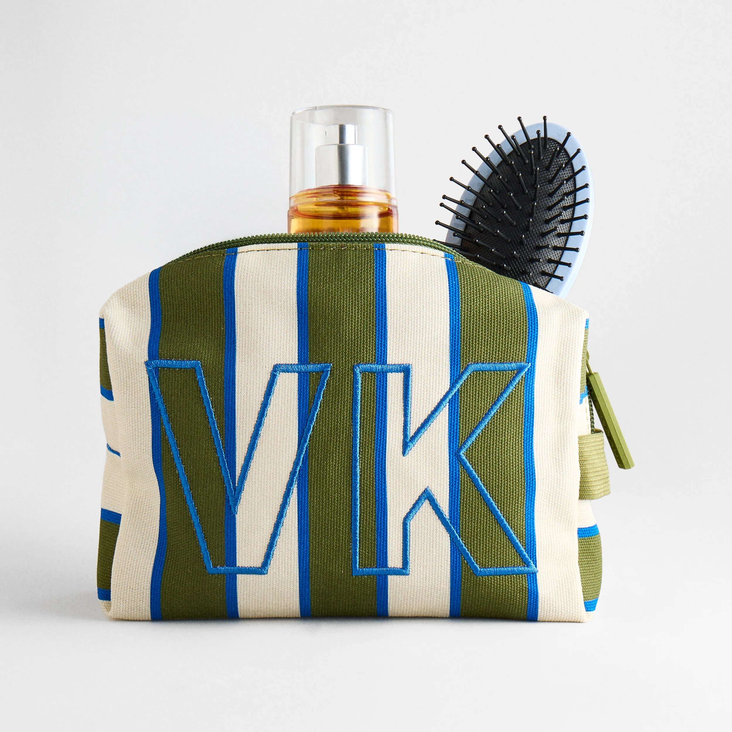 Striped Take It Away Custom Storage Pouch - Forest | BaubleBar