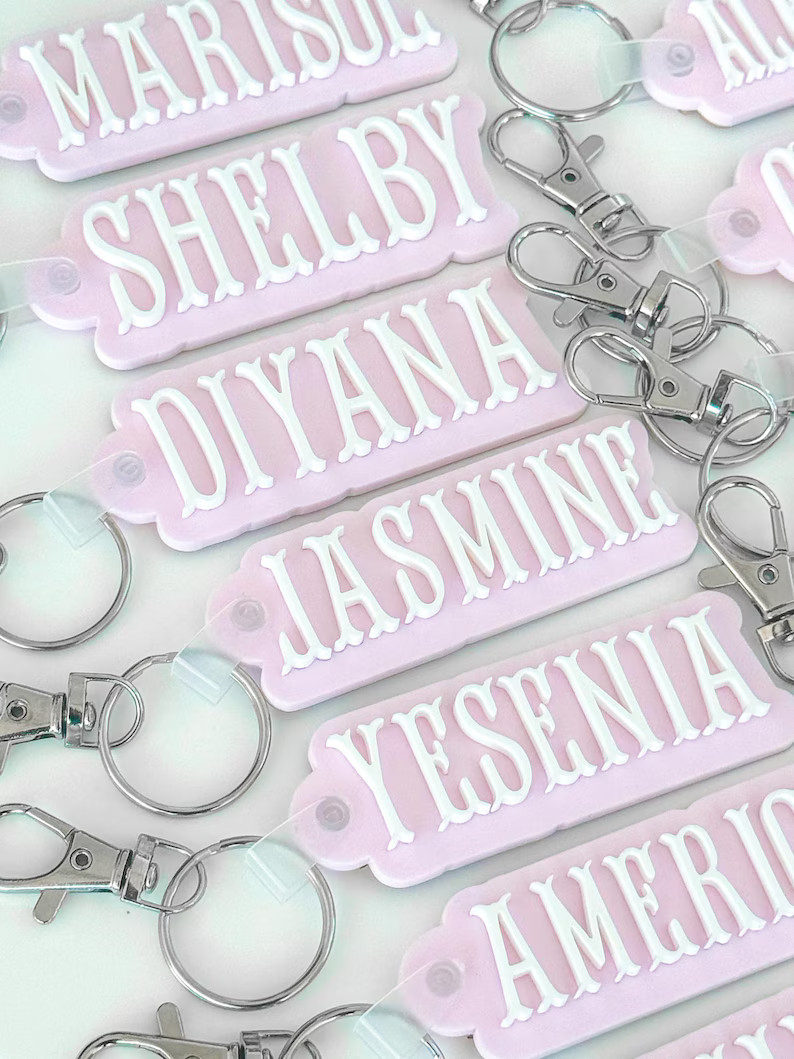 Backpack Keychain Name Tag | Acrylic Keychain | Personalized Acrylic Name Tag | Diaper Bag Tag | ... | Etsy (US)