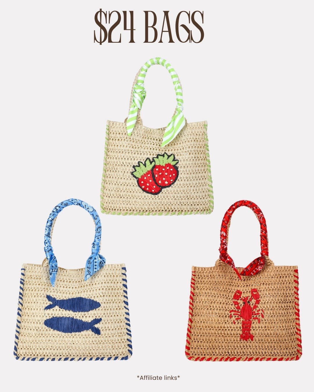 New at Walmart! These are pre order bags! So cute and affordable perfect for spring and summer! 

Rattan bags
Summer bags
Lobster bags
Fish bags
Summer vacation bags
Cute bags
Vacation bags


#LTKFindsUnder50 #LTKSaleAlert
