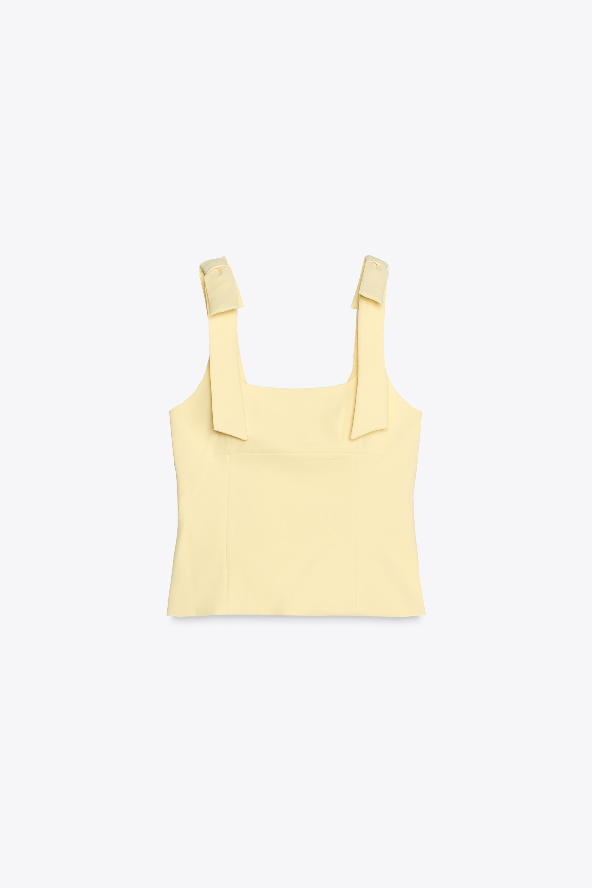 BOW DETAIL STRETCH TOP | Zara US