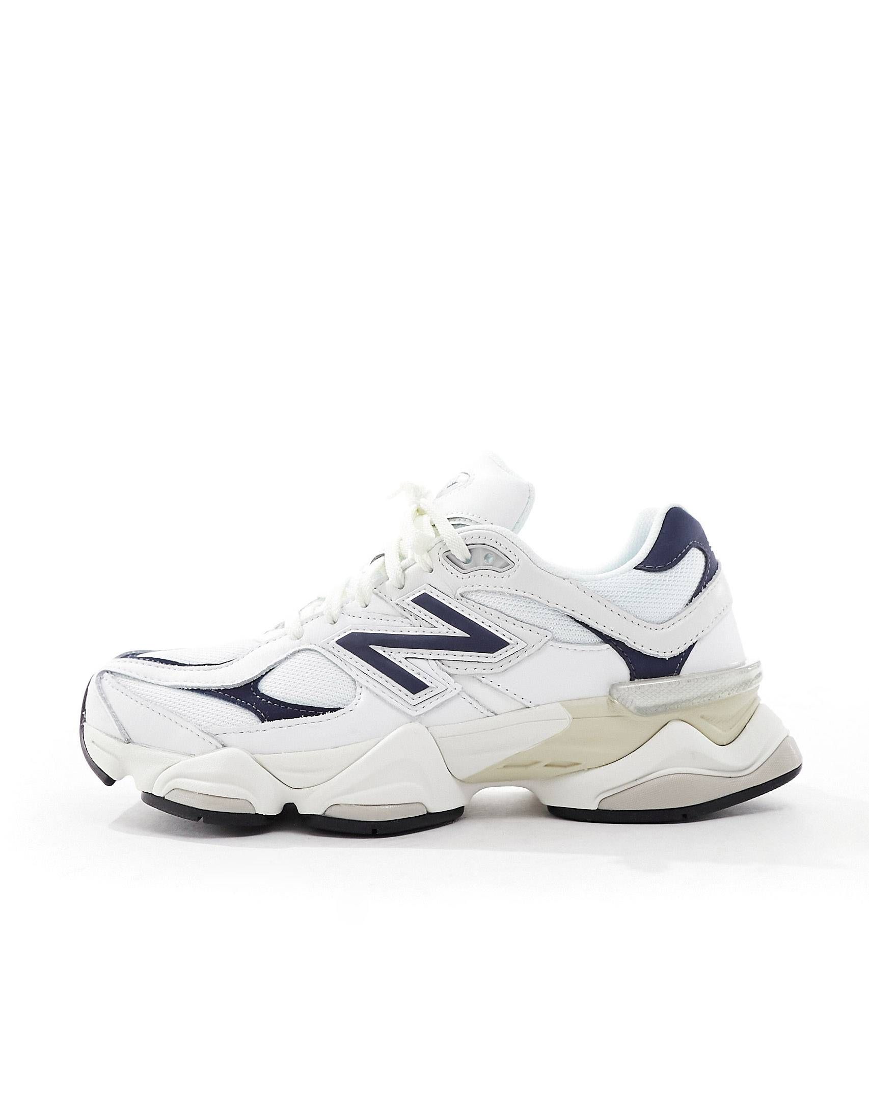 New Balance 9060 sneakers in white with navy detail | ASOS (Global)
