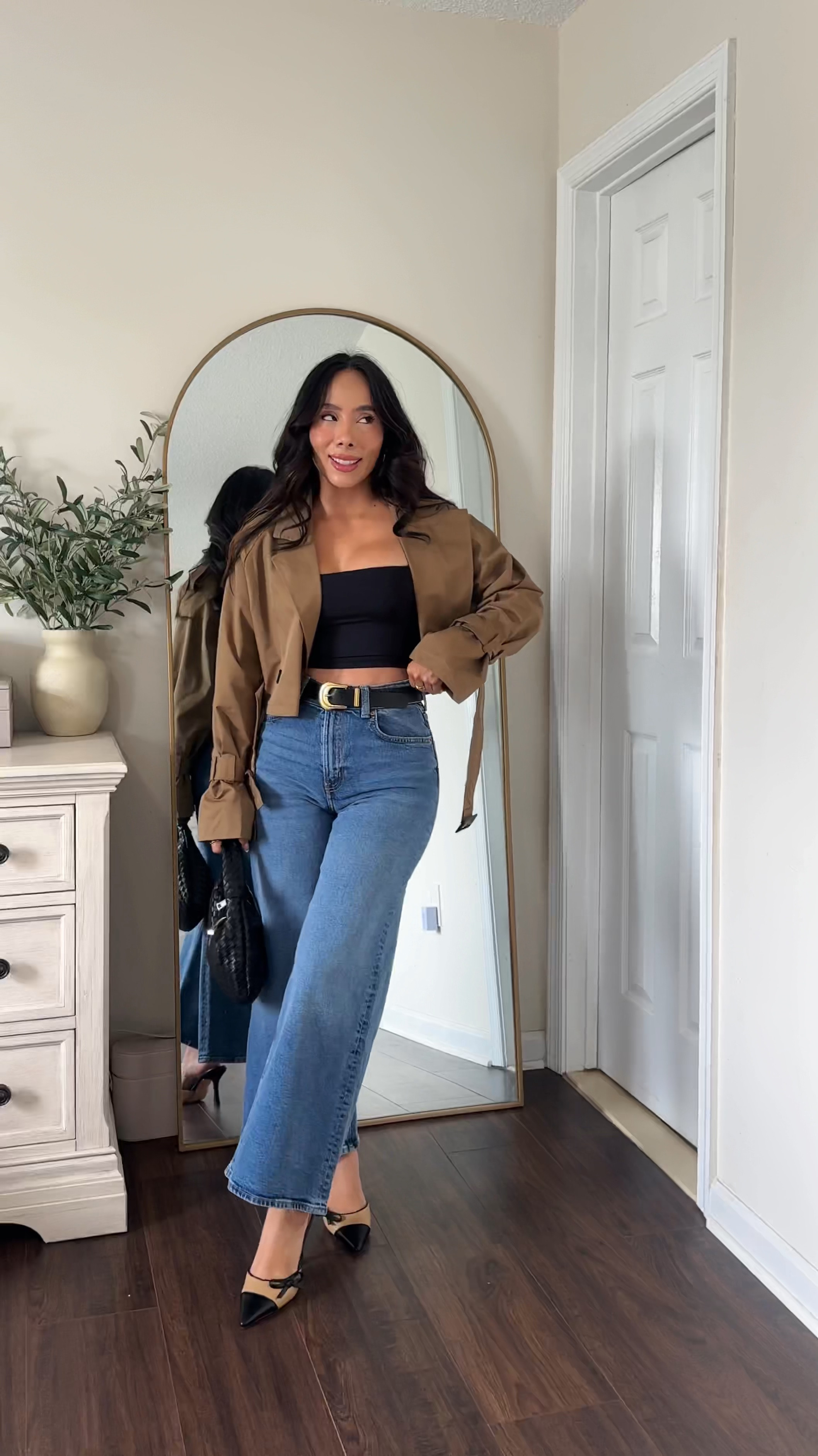 Amazon Cropped trench coat outfit inspo 
Wearing:
Trench coat small/Dark Khaki
Jeans size 2

#LTKVideo #LTKFindsUnder50 #LTKStyleTip