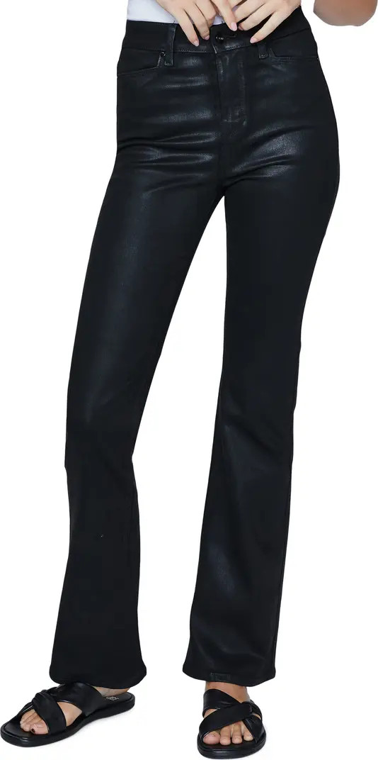PAIGE Manhattan High Waist Coated Bootcut Jeans | Nordstrom | Nordstrom