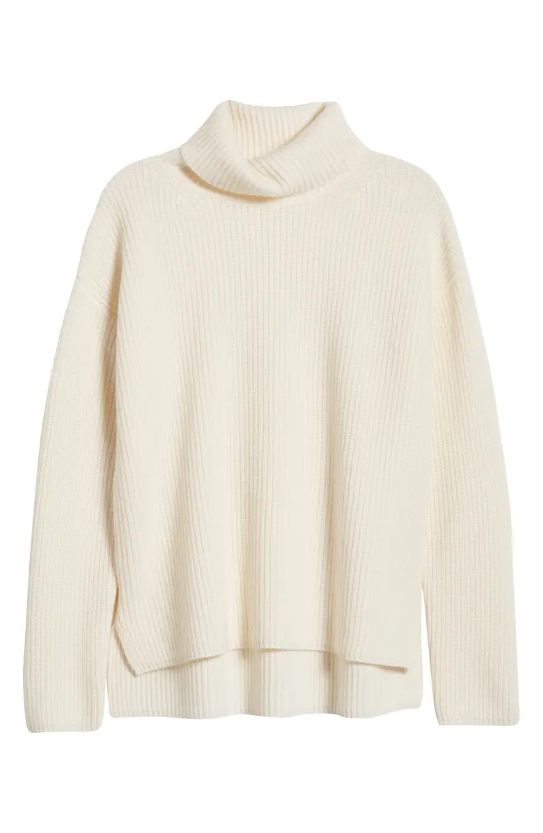 Nordstrom Wool & Cashmere Rib Turtleneck Sweater | Nordstrom | Nordstrom