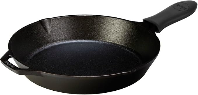 Lodge Seasoned Cast Iron Skillet with Hot - 12 inch Frying Pan with Silicone Hot Handle Holder (B... | Amazon (US)