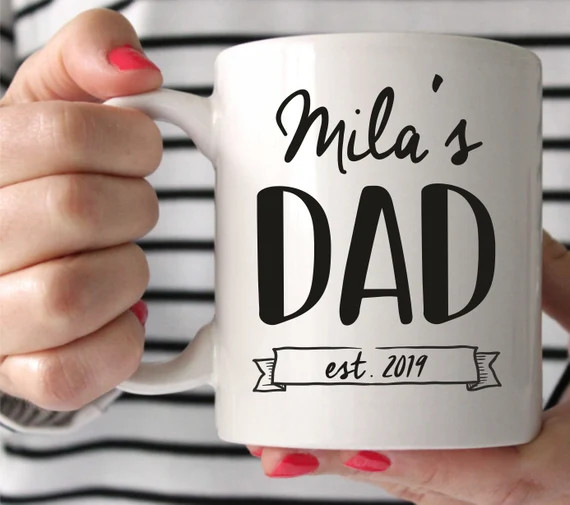 New Dad Mug,Personalized Dad Mug,New Dad Gift,First Time Dad Gift,Fathers Day Gift,Daddy Gifts,Da... | Etsy (US)
