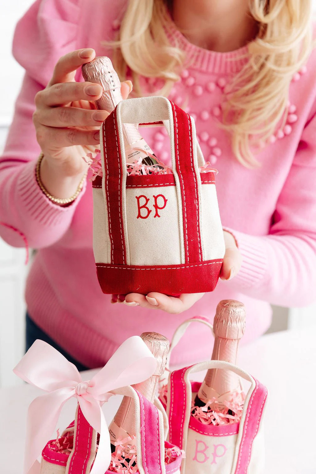 Mini Canvas Tote | Sprinkled With Pink