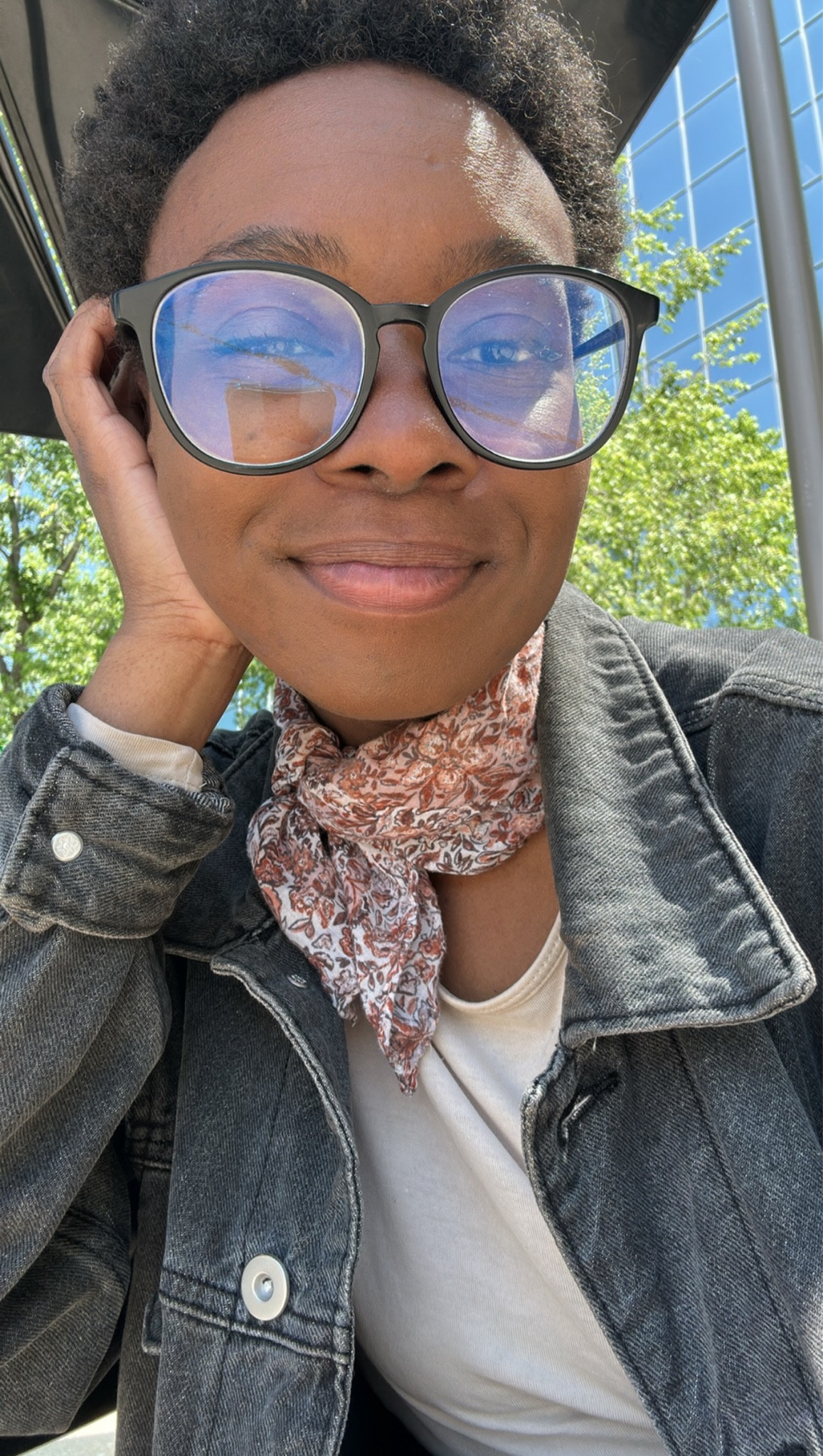 i had fun playing with wearing a scarf as an ascot in this picture 😌 feel free to check out the everyday makeup i used featured in this photo (with optional swaps you can consider) #blackwoman #blackbeauty #

#LTKStyleTip #LTKBeauty