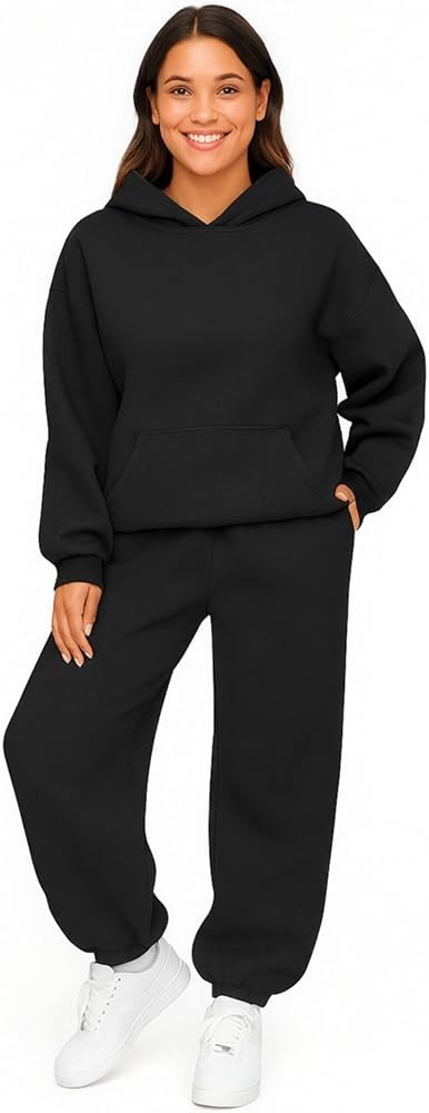 Women 2 Piece Oversized Tracksuit Set Fall Fashion Clothes Lounge Outfits Hoodie Airport Travel P... | Amazon (US)