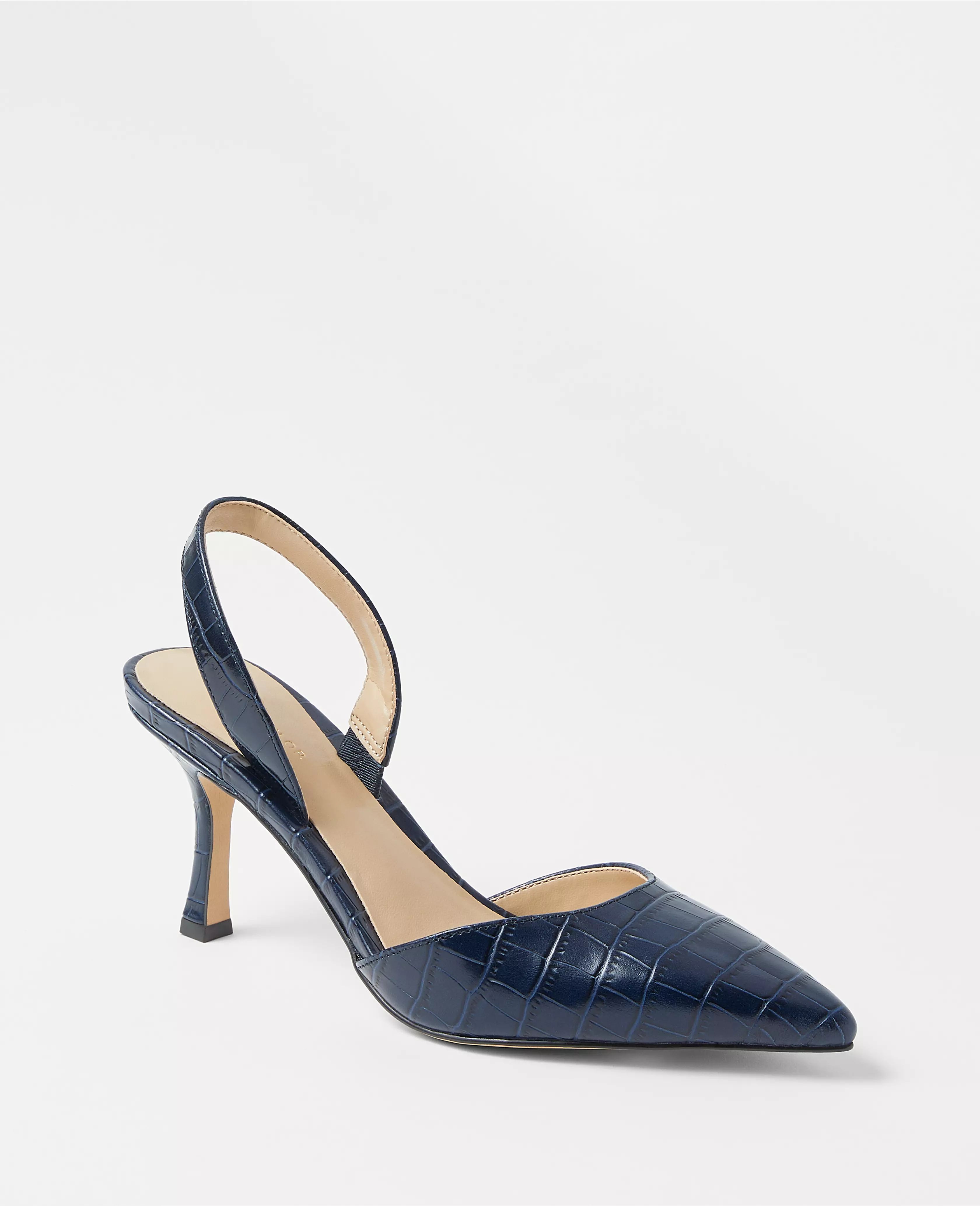 Kerry Embossed Leather Pumps | Ann Taylor (US)