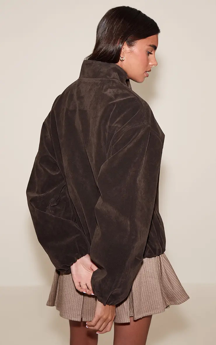 Buttercream Suede Bomber Jacket | PrettyLittleThing UK
