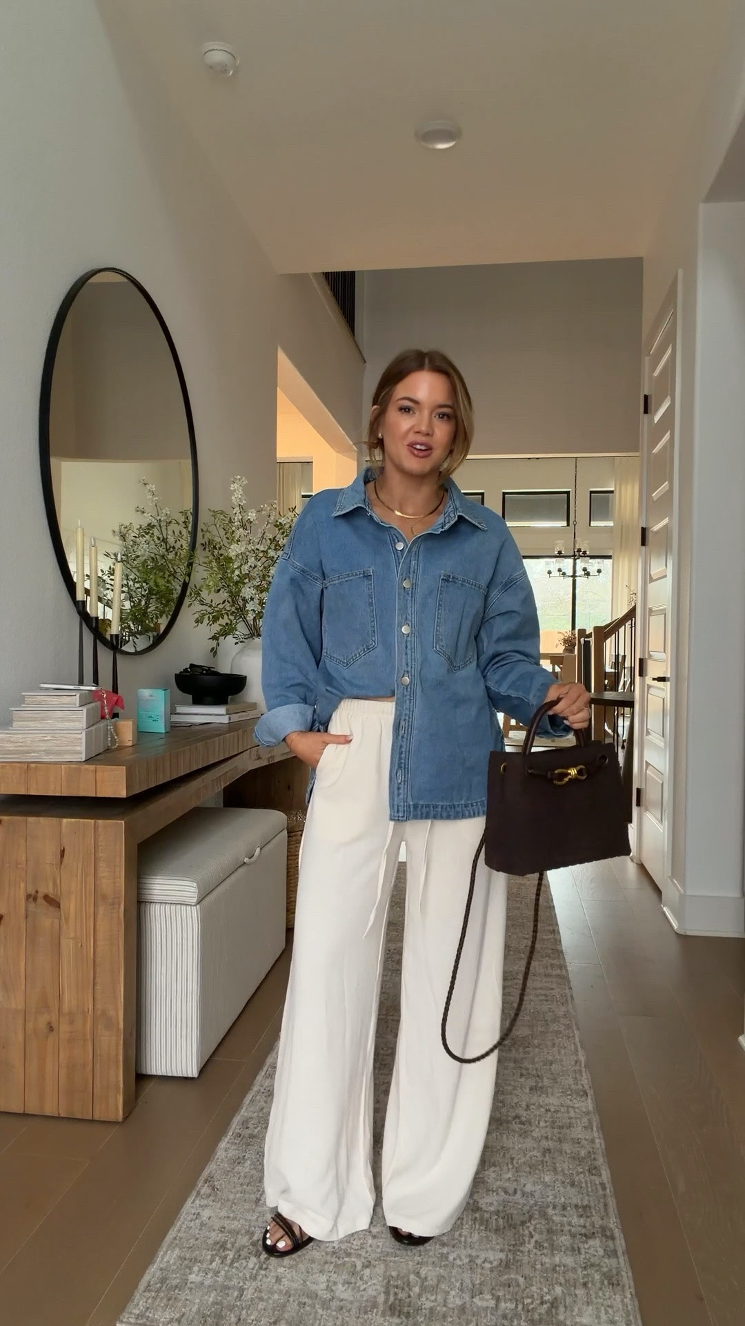 denim shirt: small // pants: small