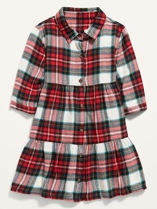Plaid Tiered Shirt Dress for Toddler Girls | Old Navy (US)