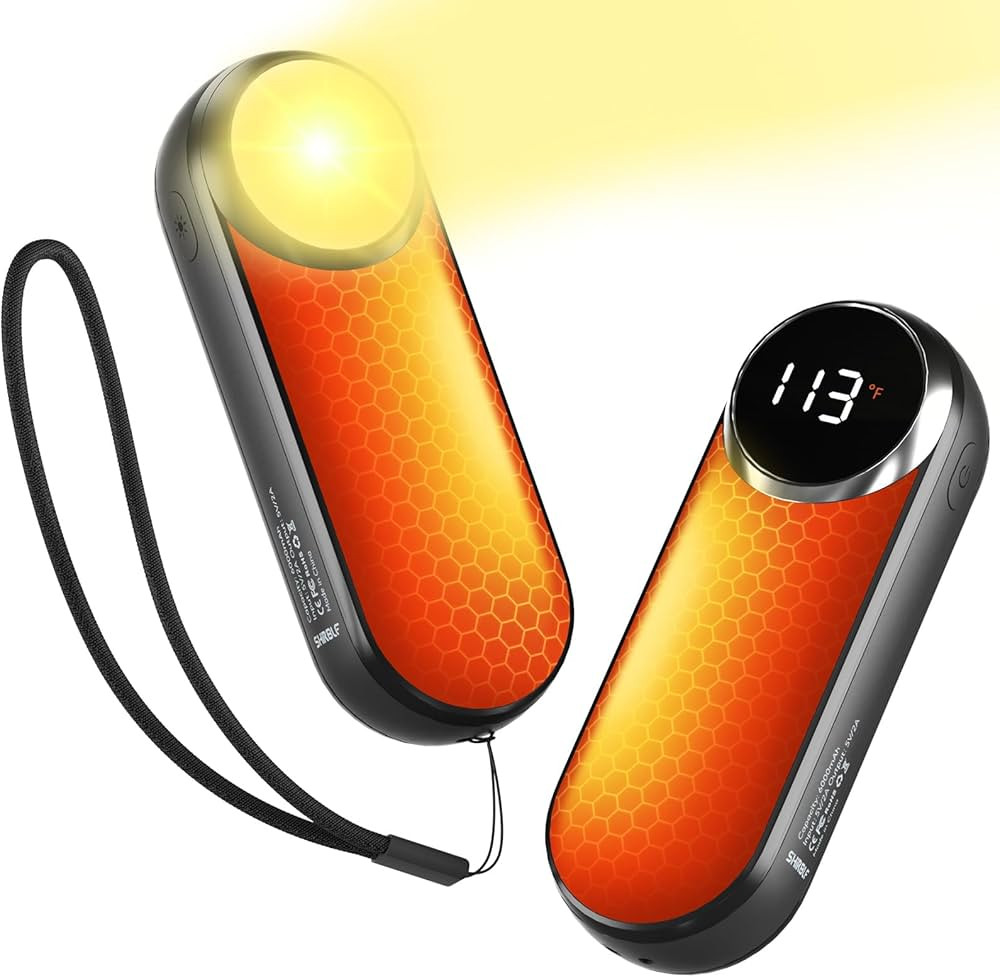 Hand Warmers Rechargeable,12000mAh Electric Hand Warmers with Light, 2 Pack Pocket Hot Hands Reus... | Amazon (US)