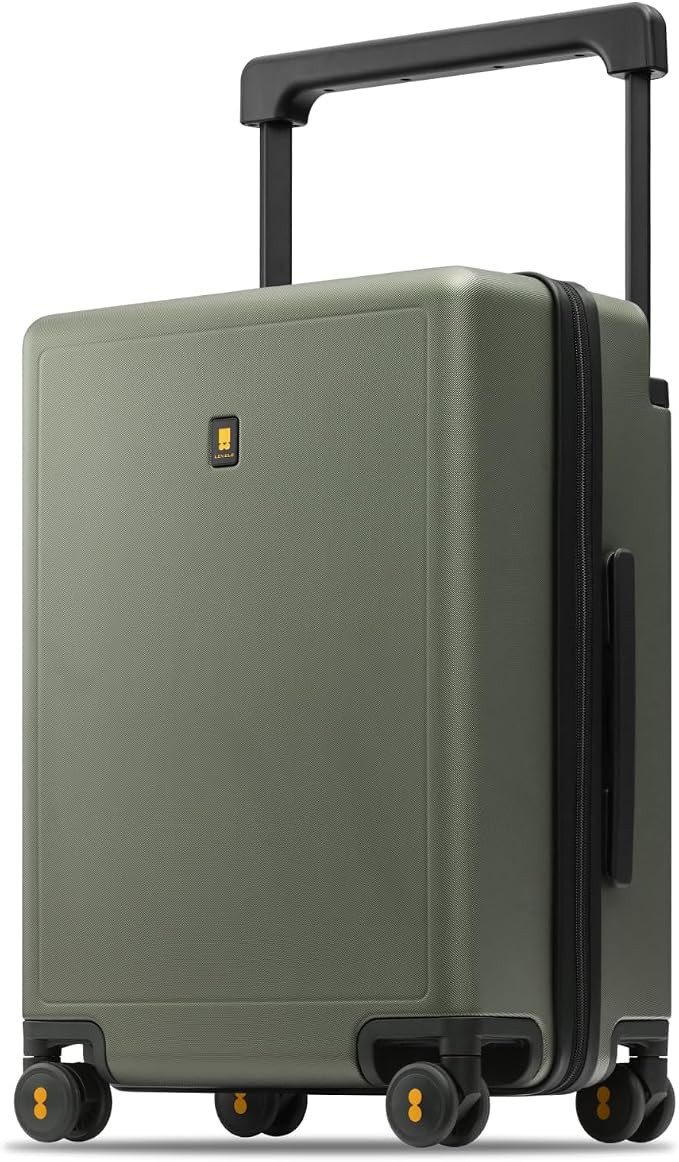 LEVEL8 Voyageur Wide Handle Carry on Luggage Airline Approved, 20 Inch Tsa Approved Carry on Lugg... | Amazon (US)
