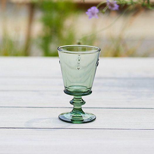 Colored Glass Bee Wine Glass | Terrain