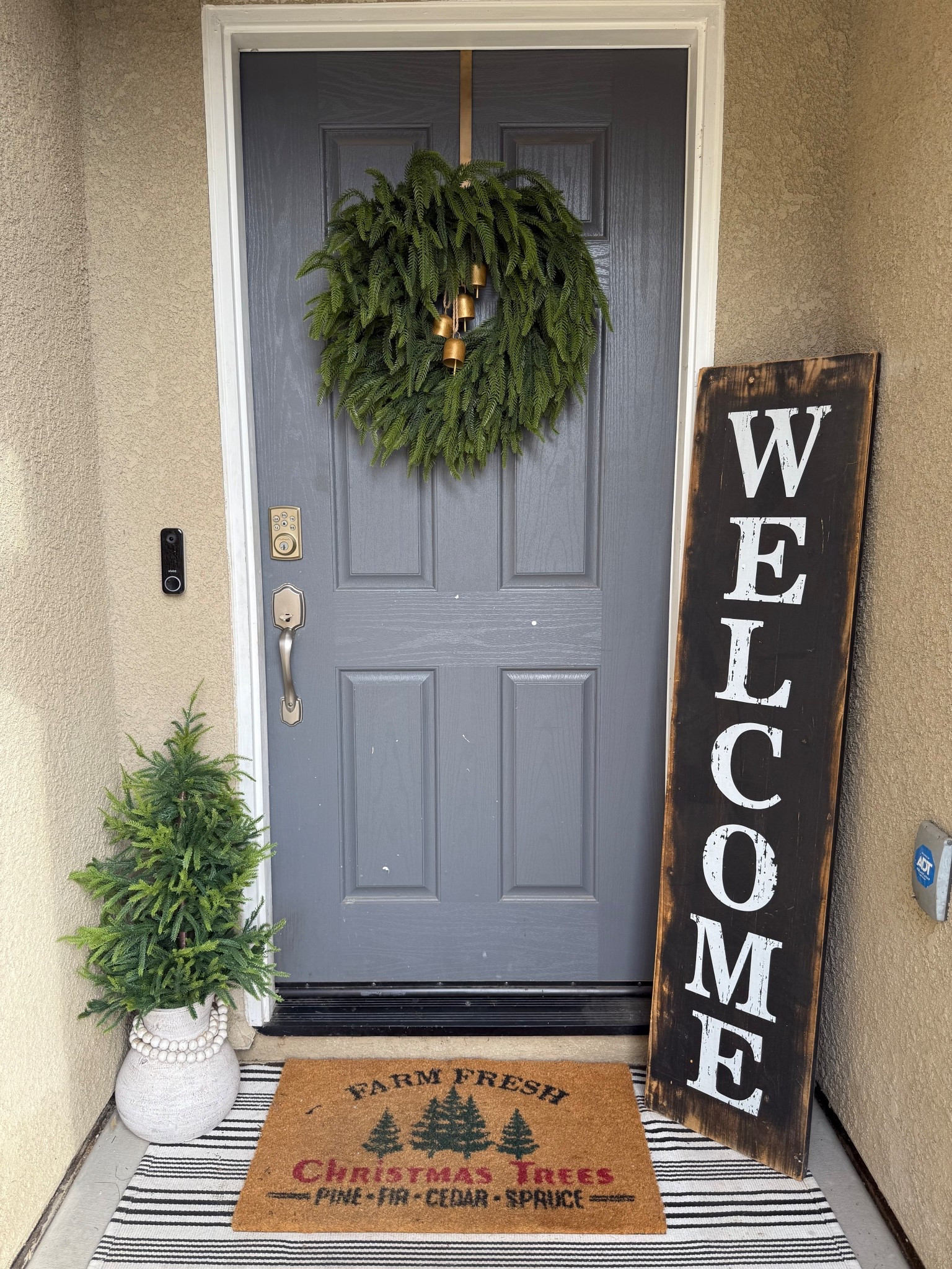 My front porch is officially in its holiday era ✨🎄 Cozy, cute, and all from Amazon! I’m obsessed with this wreath + tree combo. ✨ #HolidayHome #ChristmasDecor #FrontDoorStyle #AmazonFinds #SeasonalStyle #WinterFavorites2025 

#LTKHoliday #LTKHome #LTKSeasonal