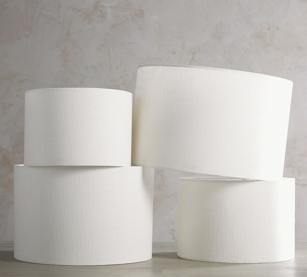 Gallery Textured Linen Straight-Sided Lamp Shade (13"-19'') | Pottery Barn (US)