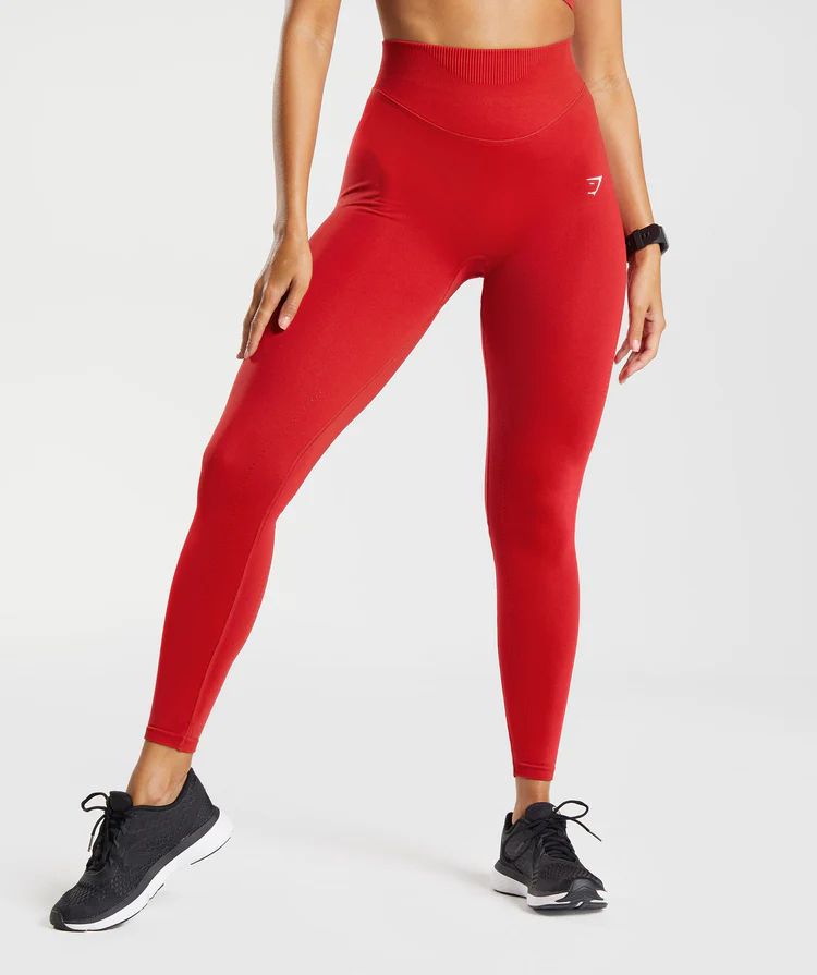 Gymshark Sweat Seamless Sculpt Leggings - Salsa Red | Gymshark (Global)