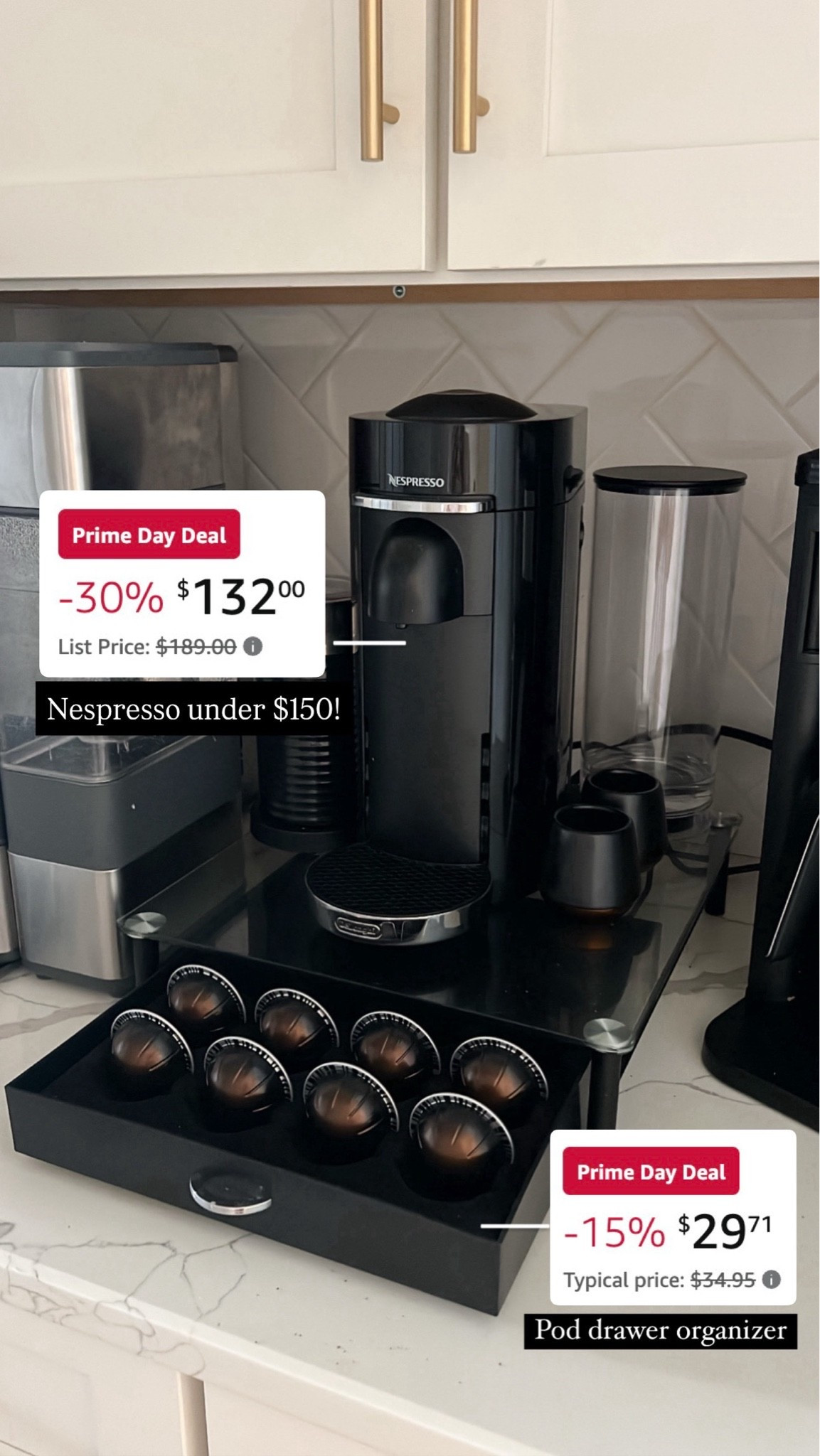 Best of Amazon Prime Days- our Nespresso + pod organizer is all on sale! Also linking the syrup bottles and coffee mugs we keep at our coffee bar for each morning!

#LTKHome #LTKSaleAlert #LTKmorningroutine